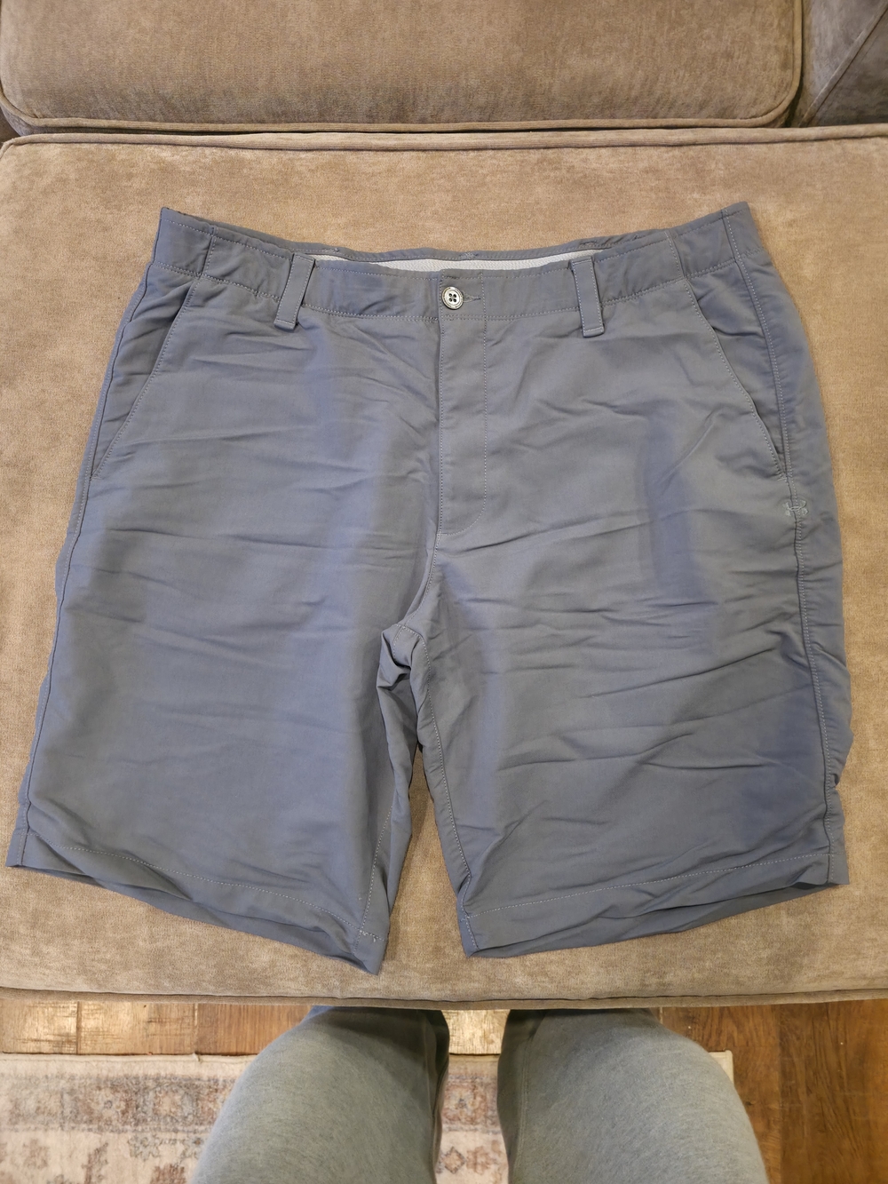 Under Armour Men's Slate Gray Flat-Front Performance Shorts